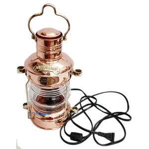High Quality Nautical Brass & <b>Copper</b> Polish Ship <b>Lantern</b> Oil Lamp With Glass Lens For Home Decoration With Wholesale Price - Product Image 1