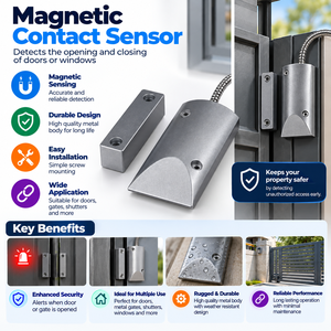 iota 411 Protección de Seguridad por Contacto Magnético, Metal Duradero, Gris - Product Image 3