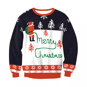 Merry <b>Christmas</b> Cartoon Santa Sublimation Sweatshirt Unisex Adult Pullover Holiday Crewneck Top - Product Image 5