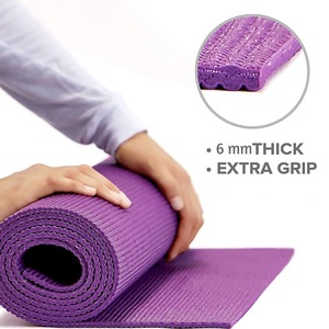 Tapete de Yoga Ecológico Antideslizante de Goma, 8mm de Grosor, Plegable y Resistente, con Bolsa de Transporte, Universal para Fitness, Pilates y Gimnasio en Casa - Product Image 4