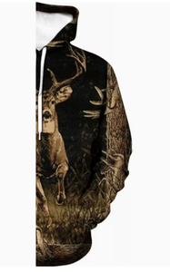 Sweat-shirt à capuche camouflage pour homme, coupe classique, en polyester respirant, décontracté, pour l'automne - Product Image 5