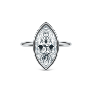 แหวนลูน่า 200-14K ทองคำแท้ รูปไข่ ประดับเพชร สำหรับหมั้น แต่งงาน ของขวัญวันครบรอบ พร้อมใบรับรอง IGI - Product Image 3