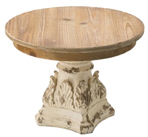 Support à gâteau en bois fait main, rond, finition naturelle, élégant, pour la présentation et la décoration - Product Image 1