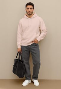 Sweat-shirts à capuche unis pour hommes, mode hiver, impression personnalisée, couleur unie, pull en velours, nouveau style - Product Image 2