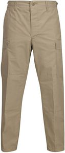 Pantalon cargo décontracté d'été pour homme, plusieurs poches, logo personnalisé, devant uni, coupe ample, jambe droite, tissu 100% coton pour homme - Product Image 6