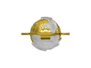 Pendentif globe terrestre personnalisé avec diamants de laboratoire, plaqué argent 925, pendentif hip-hop, bijoux de luxe personnalisés - Product Image 4