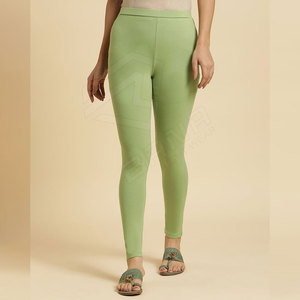 <b>Women's</b> High Waist Summer Fleece <b>Leggings</b> Breathable Anti-Bacterial Spandex Yoga Pants with Logo for Gym Use - Product Image 1