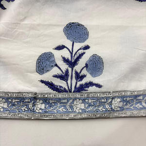 เดรสสั้นคอวีผ้าฝ้ายพิมพ์ลายดอกไม้แบบแฮนด์บล็อก  ตกแต่งระบายชายกระโปรง  สไตล์ชิโนเซอรี  เป็นมิตรต่อสิ่งแวดล้อม  ซักได้  สไตล์โบฮีเมียน  เหมาะสำหรับสาวออฟฟิศ - Product Image 4