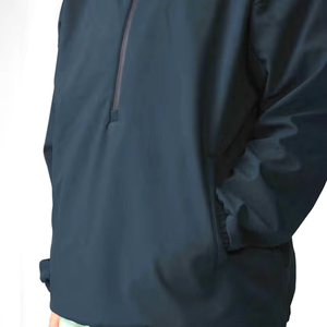 Veste softshell respirante à capuche pour homme, couleur unie, vêtements décontractés d'hiver, bleu foncé, polyester, vêtements d'extérieur - Product Image 5