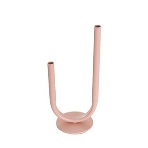 Vase à fleurs minimaliste en métal à trois tubes, finition blanche, centre de table moderne pour mariage, élégant support floral pour décoration de réception - Product Image 5