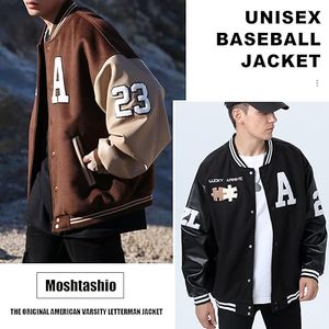 Factory Custom Womens Wool Blend Varsity <b>Jacket</b> White Faux <b>Leather</b> Sleeve Letter Embroidery Chenille Streetwear Letterman <b>Jacket</b> - Product Image 2
