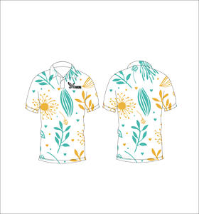 เสื้อโปโลพิมพ์ลายดอกไม้เขตร้อนแบบกำหนดเอง แขนสั้น สวมใส่สบาย เหมาะสำหรับกอล์ฟ เทนนิส ชุดทีมฤดูร้อน - Product Image 5