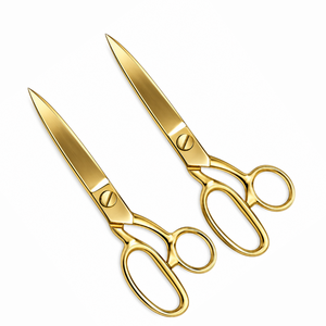 MANAN INSTRUMENTS Golden Tailor Scissors Stainless Steel Smooth Edge DIY Grade Metal Handle Fabric Sewing <b>Shears</b> Cutting <b>Tool</b> - Product Image 3