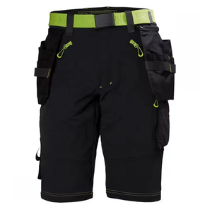 Shorts Cargo en Toile pour Homme à Taille Mi-Haute avec Cordon de Serrage, Séchage Rapide, Respirant, Tricoté, avec Patchwork Frontal, Durable, Multi-Poches, Décontracté, pour l'Extérieur - Product Image 4