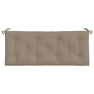Cuscino con panca da giardino Taupe 47.2 \ "x(19.7 \" + 19.7 \ ")x2.8 \" cuscini da esterno e cuscini in tessuto Oxford - Product Image 5