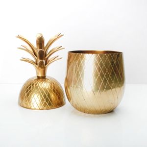 Centro de mesa decorativo de latón con forma de piña para mesa de comedor, consola de sala de estar y decoración de hogar de lujo. - Product Image 5