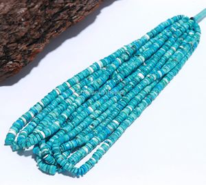 Perles Heishi en turquoise naturelle, forme pneu, 6-7mm, perles lisses en forme de roue pour bijoux, prix de gros, pierres précieuses en vrac, 16 pouces - Product Image 5