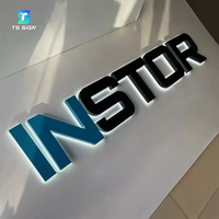 Letras de Canal Acrílicas 3D Retroiluminadas Personalizadas para Negocios, Letreros Luminosos con Nombre de Empresa para Identidad de Marca en Fachadas