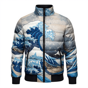 Men <b>Camouflage</b> Print Waterproof Hooded Streetwear Winter Puffer Jacket - Product Image 2