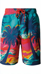 Swimming <b>Trunks</b> <b>Men's</b> Beach Shorts 100% Polyester Sublimation Swim Beach Wear Shorts <b>Men</b> Drawstring Beach Swim Shorts <b>Mens</b> - Product Image 5