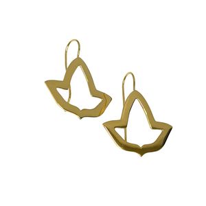 Pendientes de Hoja de Hiedra Abierta Medianos en Oro Amarillo Vermeil de 14K para Mujer, Joyería Botánica Elegante, Accesorios de Moda Minimalistas - Product Image 1
