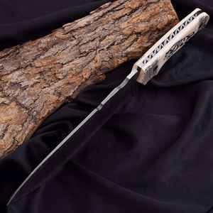 Couteaux fixes de survie pour le camping et la chasse en plein air avec options de personnalisation OEM, lames de qualité en acier Damas pour la chasse - Product Image 5