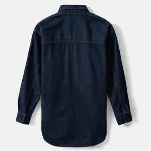 Camisa Vaquera de Algodón 100% para Hombre, Estilo Vintage Oscuro, Transpirable, con Enzimas, Casual, Manga Larga, con un Solo Botón, Aspecto Lavado, OEM/ODM - Product Image 2