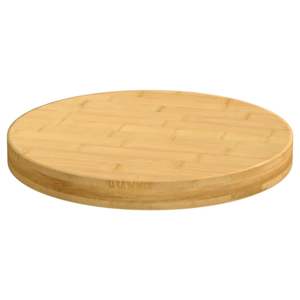 Table à manger ronde moderne de 15,7 pouces avec plateau en bambou naturel verni (seulement le plateau) - Product Image 2