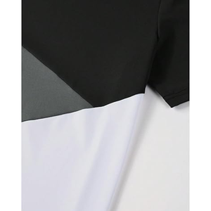 เสื้อยืดผู้ชายลายกราฟิกบล็อกสี แขนสั้น คอกลม สไตล์ลำลอง สำหรับฤดูร้อน สตรีทแวร์ - Product Image 2