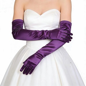 Gants longs multifonctionnels en plumes de poulet pour femme, 55 cm, style opéra, pour cosplay, soirée vintage mondaine - Product Image 1