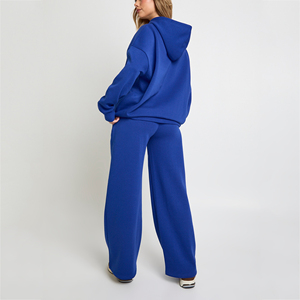 <b>Custom</b> DTF Womens Tracksuit OEM Personalized Casual Polyester Cotton Two Piece Set Hoodie Pants Fashion Street Wear Outfit - Product Image 2