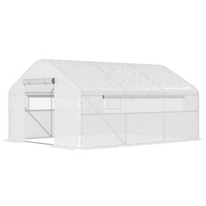 Serra Moderna con Illuminazione LED, Vetro Temperato e Materiale in Policarbonato per Giardino Domestico, Matrimoni ed Eventi - Kit per Coltivazione Esterna - Product Image 3