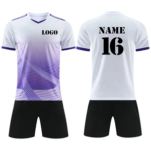 Maillots et shorts de football personnalisés 2026 pour femmes et hommes, en coton biologique respirant à 100 %, manches courtes, ensemble uniforme de football unisexe - Product Image 5