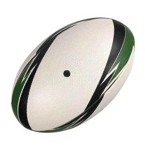 Balón de Rugby Más Vendido, Precio de Fábrica al por Mayor, Balón de Rugby de Entrenamiento Profesional de Cuero PU Duradero - Product Image 2