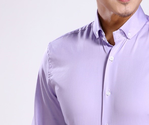 Col montant personnalisé de haute qualité, élégant, couleur personnalisée, poignets unis, polyester/coton, anti-plis, respirant, séchage rapide, printemps - Product Image 6