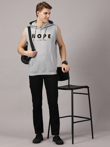 Haut à capuche sans manches personnalisé pour homme, 100 % polyester, imprimé par sublimation, style décontracté, débardeur à capuche, vêtement personnalisé - Product Image 6