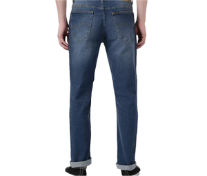 Jeans de Mezclilla de Algodón para Hombre, Corte Recto, Cintura Media, Ajuste Regular, Color Sólido, Estilo Casual, para Primavera - Product Image 4