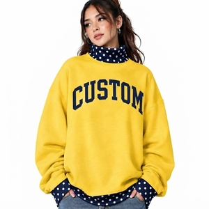 Sudadera de Cuello Alto de Punto para Mujer, Estilo Holgado, Ecológica, con Logotipo Bordado Personalizado, Precio Económico - Product Image 1