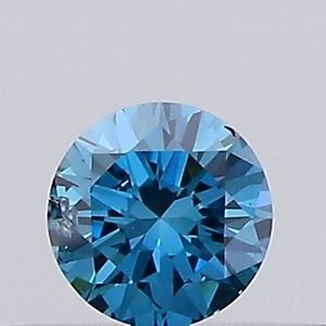 Diamant synthétique élégant de 4,00 carats, couleur bleu vif fantaisie, taille brillant rond, clarté VS1, certifié IGI, bijou élégant et remarquable - Product Image 1