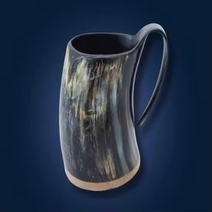 Natural Horn Eco-Friendly Drinking <b>Mug</b> Curved Handle Vintage Handcrafted Rustic Design Large Capacity <b>Novelty</b> Drinkware Rehman - Product Image 6