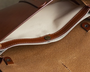 Bolso de mensajero pequeño de cuero impermeable para hombre, bandolera de oficina, cierre de cremallera, estilo bonito, regalo de oficina, 2017 - Product Image 6