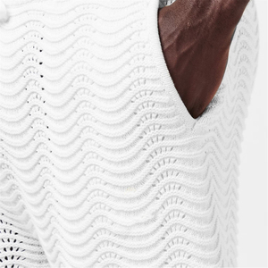 Shorts respirants décontractés unis avec impression de logo personnalisé, taille mi-haute élastique, shorts de sport, shorts d'été, nouvelle mode, short homme - Product Image 6