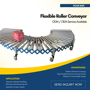 Nouveau convoyeur à rouleaux à gravité flexible, portable, extensible, télescopique, en acier inoxydable, dimensions personnalisables, logistique d'entrepôt - Product Image 2