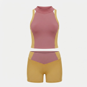 Soutien-gorge de yoga personnalisé de haute qualité 100% coton, ensemble soutien-gorge et short pour femmes grandes tailles, fabriqué au Pakistan - Product Image 1
