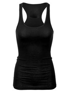 Women Crew Neck <b>Knitted</b> <b>Tank</b> <b>Top</b> Slim Fit Stretch Breathable Quick Dry Casual Summer Fashion <b>Tank</b> <b>Top</b> - Product Image 2
