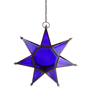 Star <b>Lanterns</b> Colored Full Glass Finishing Hanging Star T-light <b>Holder</b> for Home Festive and Indoor Decor <b>Candle</b> Stand - Product Image 5