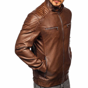 Chaqueta de Invierno de Cuero Genuino para Hombre, Transpirable, Ligera, de Piel de Vaca, con Cierre de Cremallera, Estilo Moderno y a la Moda - Product Image 3