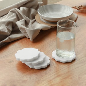 Most Selling Terrazzo Marble <b>Coaster</b> Set of 6 With <b>Gold</b> Holder Elegant Stone Finish For Luxury Home Office Desk Styling and Gift - Product Image 5