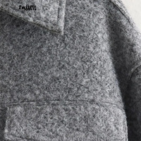 Nouvelle Collection 2026 – Veste Courte Décontractée en Peau de Mouton Écologique pour l'Hiver, Fermeture Éclair, Col Rabattu, Respirante, Tricotée, Qualité Supérieure