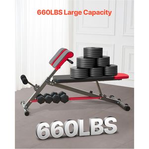 Banc de musculation multifonctionnel réglable 660 lb pour entraînement complet du corps, chaise romaine, équipement d'hyperextension, type rack de qualité - Product Image 3